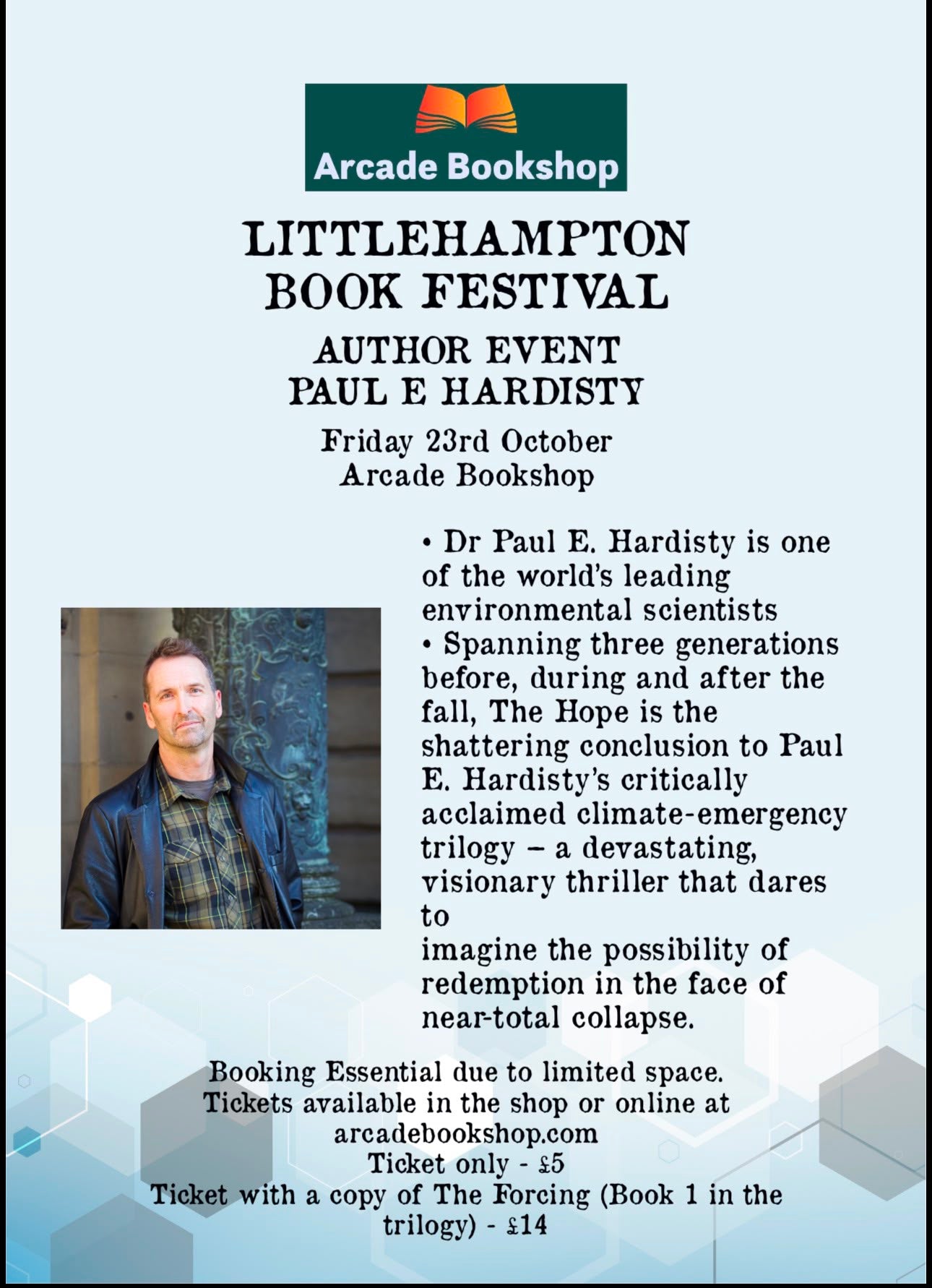 Author Event - Littlehampton Book Festival - PAUL E HARDISTY - 23rd October 7pm