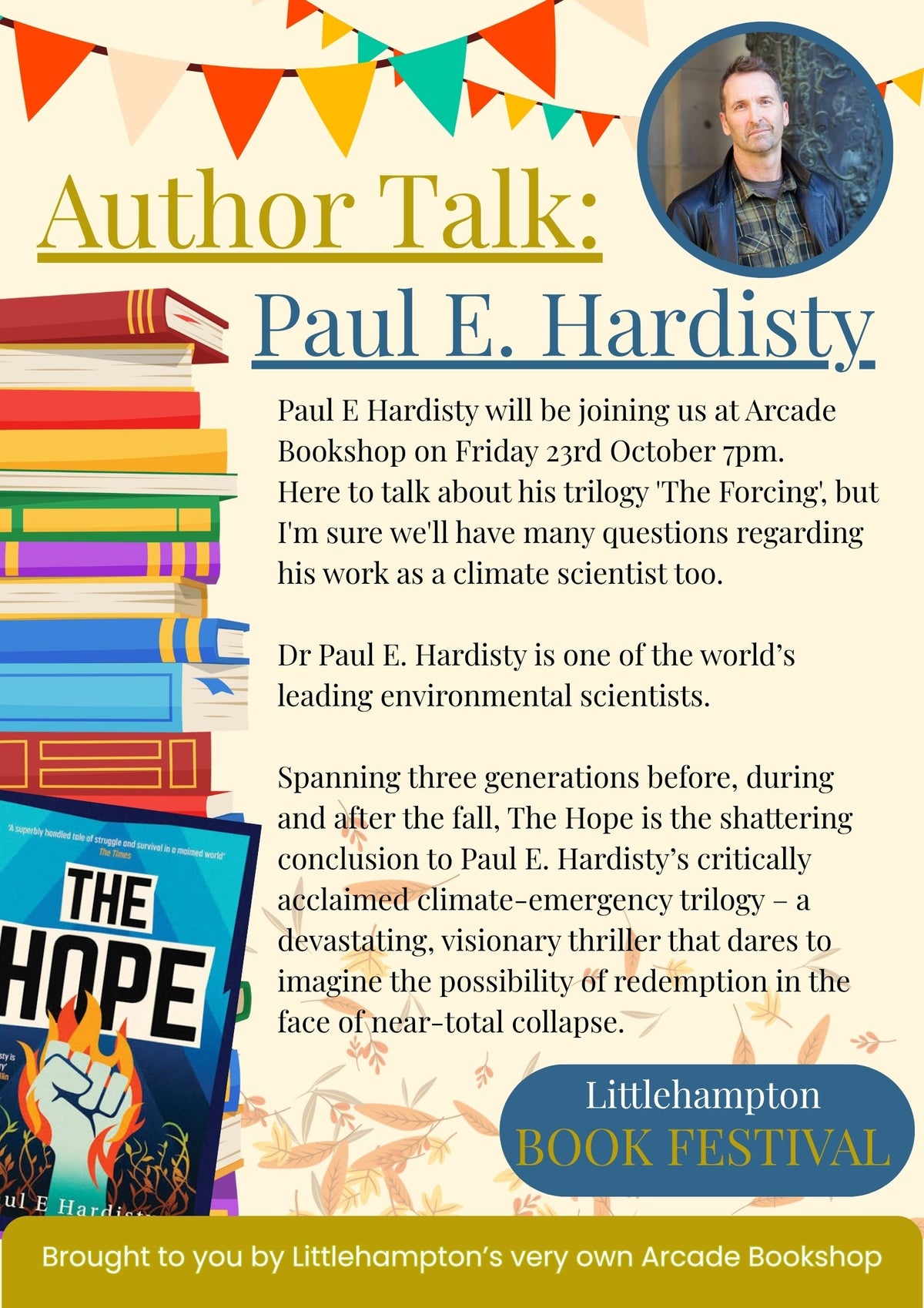 Author Event - Littlehampton Book Festival - PAUL E HARDISTY - 23rd October 7pm
