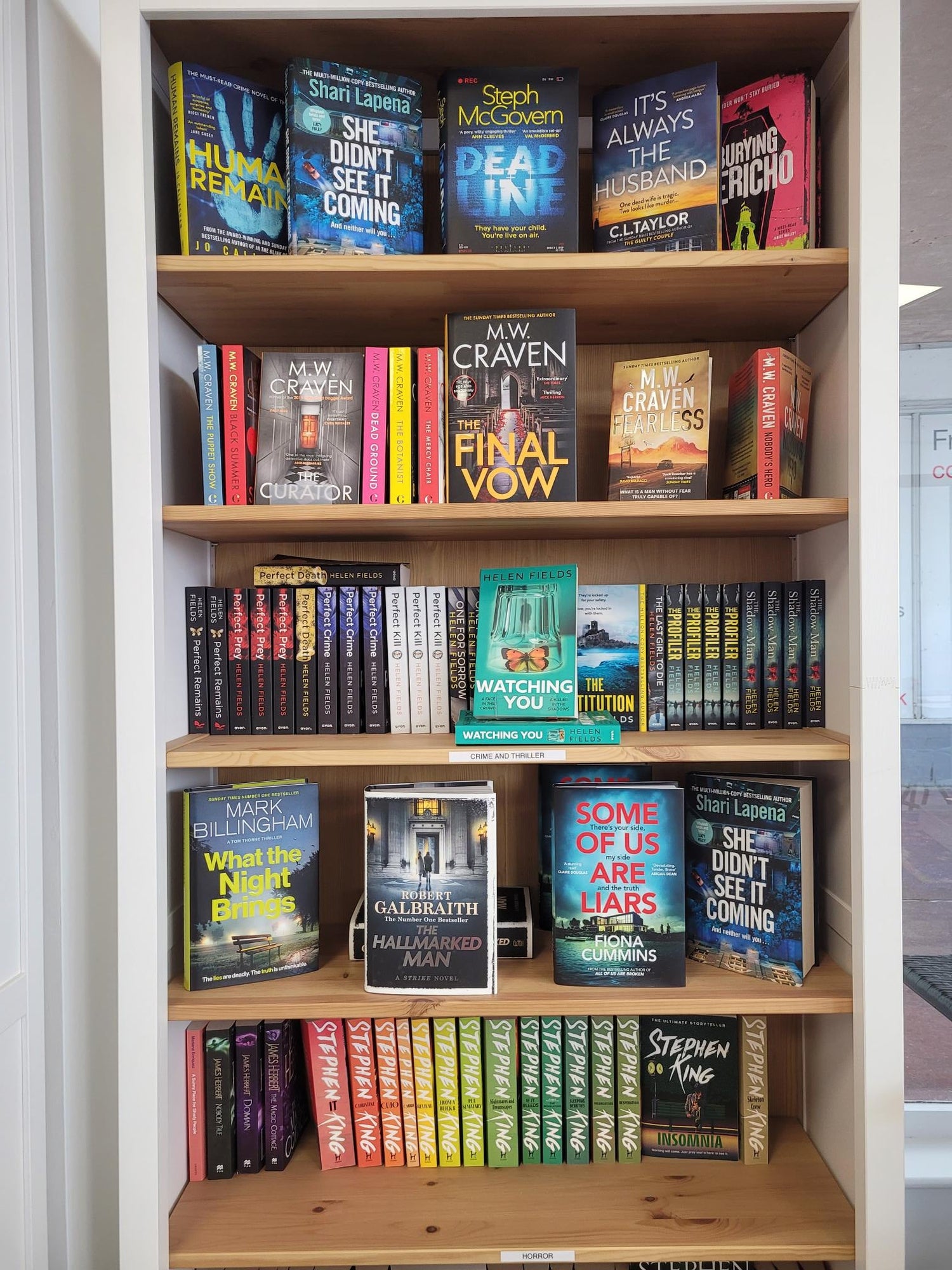 Crime, Thriller and Horror