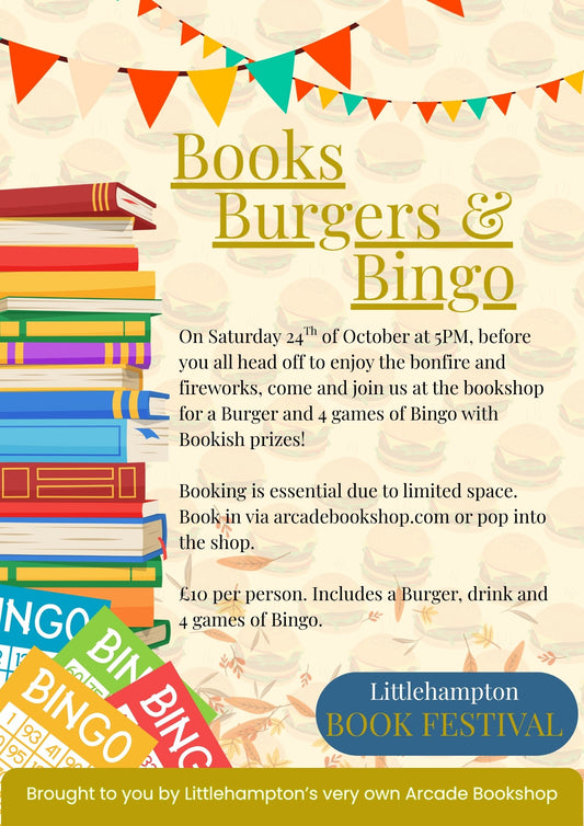 Books, Burgers and Bingo - Littlehampton Book Festival - Saturday 24th October 5pm