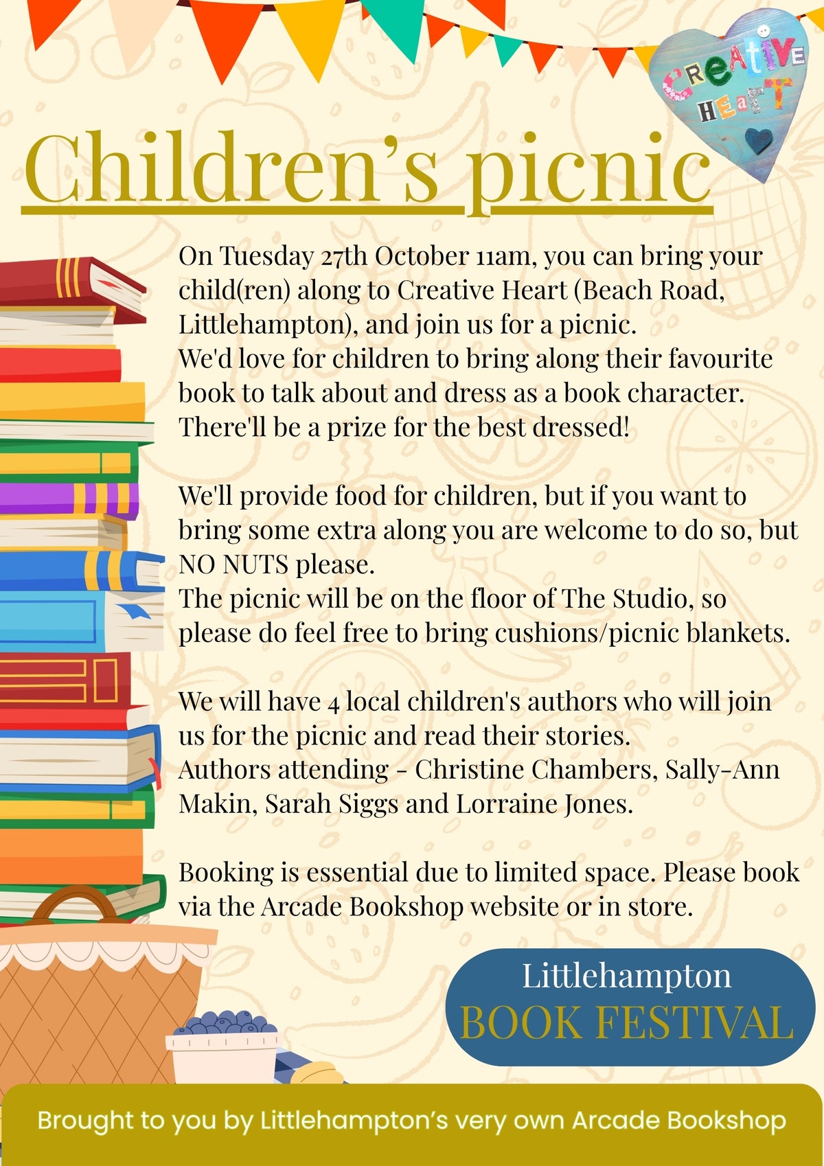 Children's Picnic - Littlehampton Book Festival - Tuesday 27th October 11am