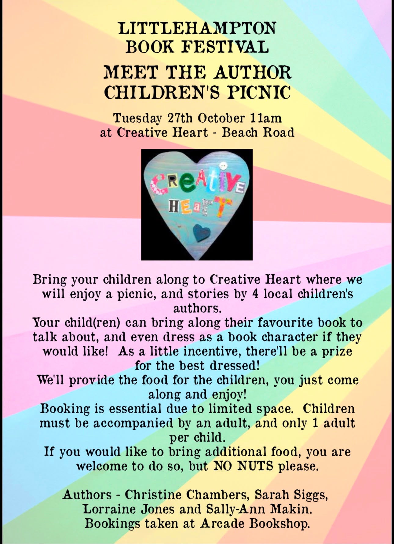 Children's Picnic - Littlehampton Book Festival - Tuesday 27th October 11am